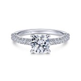 Gabriel & Co. 14k White Gold Classic Straight Engagement Ring photo