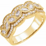 14K Yellow 1 CTW Diamond Anniversary Band photo