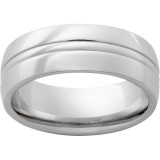 Serinium Domed Band with a Domed Center Groove and Polish Finish photo
