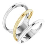 14K White & Yellow Freeform Ring photo 2