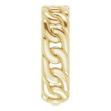 14K Yellow Stackable Chain Link Ring photo 4