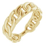 14K Yellow Stackable Chain Link Ring photo