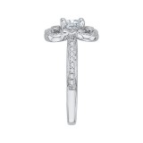 Shah Luxury Cushion Diamond Engagement Ring In 14K White Gold (Semi-Mount) photo 2
