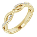 14K Yellow 1/8 CTW Diamond Anniversary Band photo