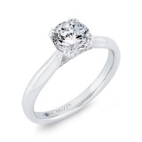 Shah Luxury 14K White Gold Diamond Engagement Ring (Semi-Mount) photo 2