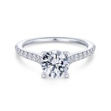 Gabriel & Co. 14k White Gold Contemporary Straight Engagement Ring photo