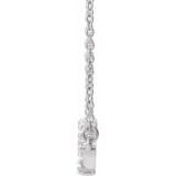 14K White 1/10 CTW Diamond Constellation 18 Necklace photo 2