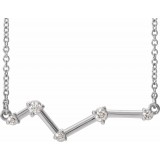 14K White 1/10 CTW Diamond Constellation 18 Necklace photo