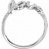 14K White 1/4 CTW Diamond Love Ring photo 2