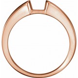 14K Rose Band for 4.6 mm Round Ring photo 2