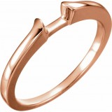 14K Rose Band for 4.6 mm Round Ring photo