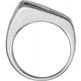 14K White Negative Space Ring photo 2