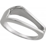 14K White Negative Space Ring photo 3