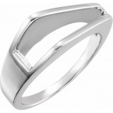 14K White Negative Space Ring photo