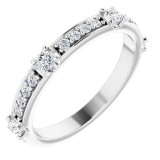 14K White 2.5 mm Round 1/2 CTW Diamond Anniversary Band photo