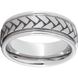 Serinium Rounded Edge Band with Weave Laser Engraving photo
