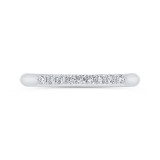 Shah Luxury 14K White Gold Round Cut Diamond Wedding Band photo