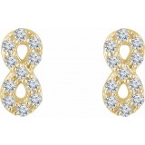 14K Yellow 1/6 CTW Diamond Infinity Earrings photo 2