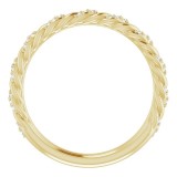 14K Yellow 1/8 CTW Diamond Pavu00e9 Twisted Anniversary Band photo 2