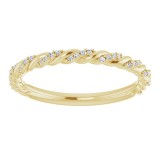 14K Yellow 1/8 CTW Diamond Pavu00e9 Twisted Anniversary Band photo 3