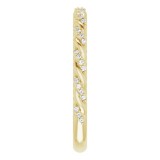 14K Yellow 1/8 CTW Diamond Pavu00e9 Twisted Anniversary Band photo 4