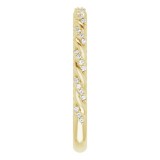 14K Yellow 1/8 CTW Diamond Pavu00e9 Twisted Anniversary Band photo 4