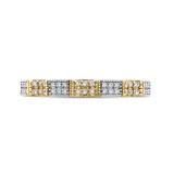 Shah Luxury 14K Two-Tone Gold Round Diamond Eternity Wedding Band photo