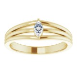 14K Yellow 1/8 CT Diamond Geometric Ring photo 3