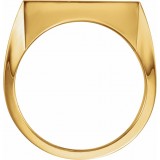 14K Yellow 18 mm Square Signet Ring photo 2