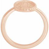 14K Rose Miraculous Medal Ring photo 2