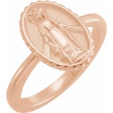 14K Rose Miraculous Medal Ring photo