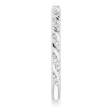 Platinum 1/8 CTW Diamond Pavu00e9 Twisted Anniversary Band photo 4