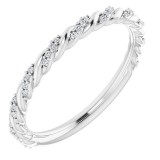 Platinum 1/8 CTW Diamond Pavu00e9 Twisted Anniversary Band photo