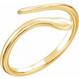 14K Yellow Snake Ring photo