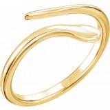 14K Yellow Snake Ring photo