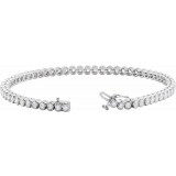14K White 6 CTW Diamond Line 7.25 Bracelet photo 2