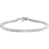 14K White 6 CTW Diamond Line 7.25 Bracelet photo