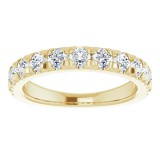 14K Yellow 1 CTW Diamond French-Set Anniversary Band photo 3