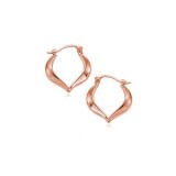 Carla 14K Rose Gold Small Heart Shaped Hoop Earrings photo