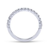 Gabriel & Co. 14k White Gold Contemporary Anniversary Wedding Band photo 2