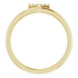 14K Yellow .06 CTW Diamond Initial T Ring photo 2