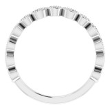 14K White .07 CTW Diamond Anniversary Band photo 2