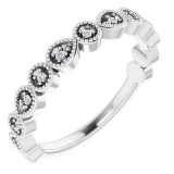 14K White .07 CTW Diamond Anniversary Band photo