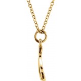 18K Yellow Vermeil Tiny Poshu00ae Wishbone 16-18 Necklace photo 2