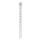 14K White 1/10 CTW Diamond Beaded Ring photo 4