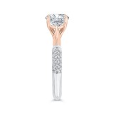 Shah Luxury 14K Two-Tone Gold Diamond Engagement Ring (Semi-Mount) photo 3