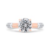 Shah Luxury 14K Two-Tone Gold Diamond Engagement Ring (Semi-Mount) photo