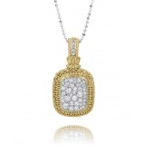 Vahan 14k Gold & Sterling Silver Diamond Pendant photo