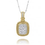 Vahan 14k Gold & Sterling Silver Diamond Pendant photo