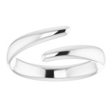 14K White Bypass Ring photo 3